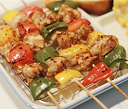 彩椒鸡肉烤串的做法