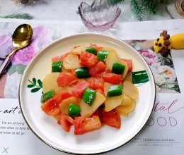 #刘畊宏女孩减脂饮食#西红柿土豆片的做法