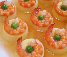 日本豆腐蒸虾仁的做法