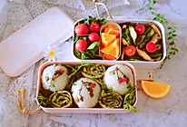 #monbento为减脂季撑腰#芦笋香菇+豌豆饭团便当的做法