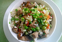 豌豆腊肉糯米饭的做法