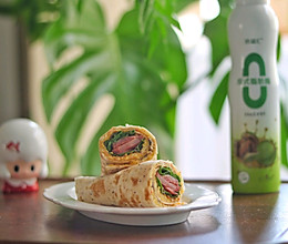 #纳福汇轻松喷出美味#鸡蛋蟹柳卷饼的做法