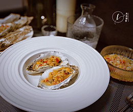 #餐桌上的春日限定#【五彩蒜蓉蒸生蚝】的做法