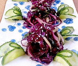 紫包菜凉拌黄瓜#橄露贝贝橄榄油#