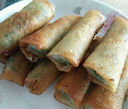 春季限定荠菜春卷的做法
