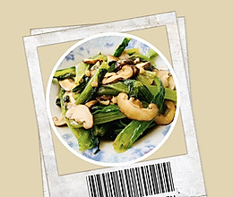油麦菜炒香菇的做法