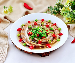 #中秋团圆食味，就爱这口家乡味#风味双椒蒸海鳗的做法