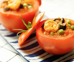 番茄鲜虾海参盅【微体兔菜谱】的做法