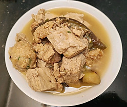 炖肉沫茄子冻豆腐的做法
