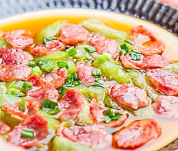 丝瓜蒸腊肠的做法