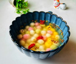 #汤圆创意吃法#桂花酿彩虹汤圆的做法