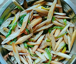 青椒炒藕心菜的做法
