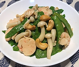 #换着花样吃早餐#爽口荷兰豆炒龙虾丸的做法