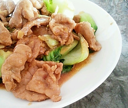 青菜炒肉的做法