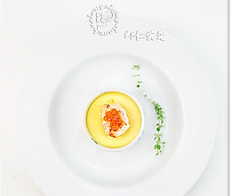 摆盘突出菜肴《煎虾仁鸡蛋羹》的做法