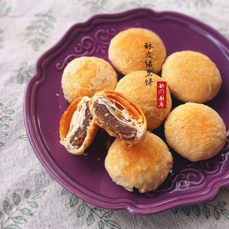 酥皮绿豆饼的做法