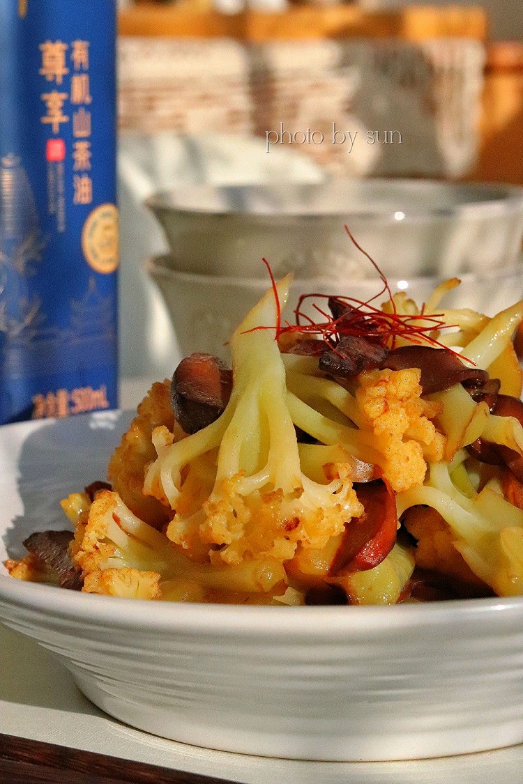 牛肝菌炒松花菜的做法