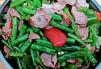 四季豆清炒叉烧的做法