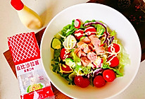 #321沙拉日#快餐小肠蔬果沙拉美味的做法