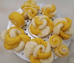 双色南瓜馒头（宝宝可以吃）的做法