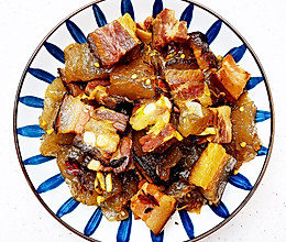 腊肉红薯豆腐（焖子）的做法
