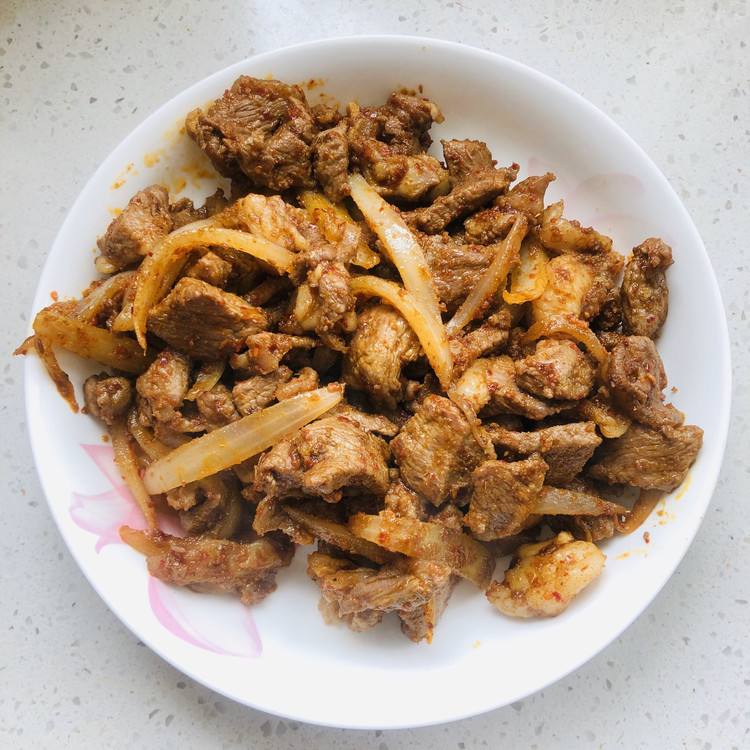 新疆口味的炒烤肉的做法