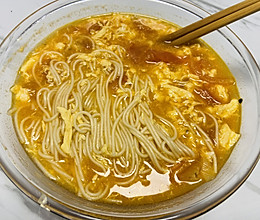 鸡蛋西红柿汤挂面的做法