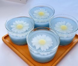 蓝色治愈系甜品 | 奶蓝椰汁布丁，Q弹嫩滑~的做法