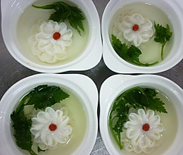 鱼茸菊花的做法