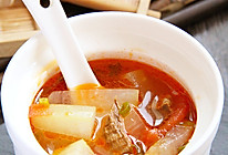 夏日开胃汤，番茄扁尖冬瓜汤#美的聪明火微波炉#的做法