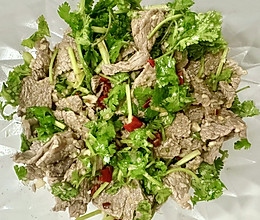 香菜拌牛肉的做法