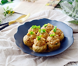 虾仁肉丸酿口蘑#复刻中餐厅#的做法