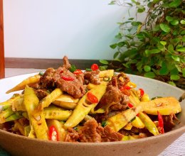 笋尖炒牛肉的做法