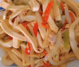 豆腐丝炒肉的做法