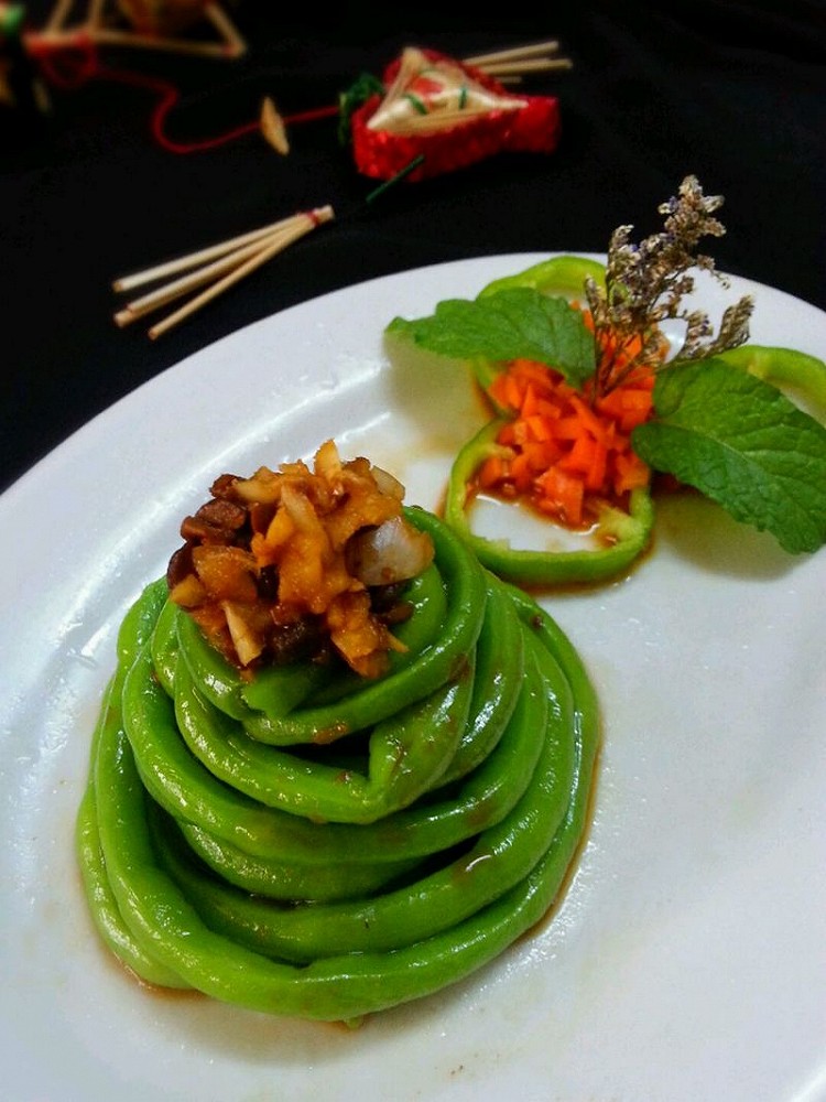 蒜未豆豉豆角卷的做法