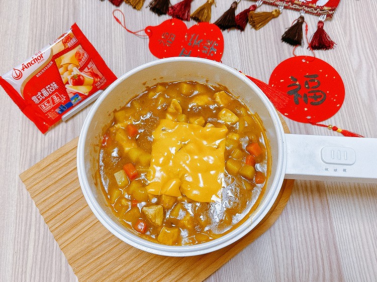 芝士咖喱鸡肉锅的做法