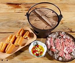 【深夜食堂】夏日消暑，毋米粥刷黑毛猪肉片！的做法