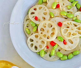 爽脆藕片炒毛豆#感恩节烹饪挑战赛#的做法