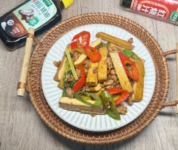 #万物皆可搭#10分钟快手下饭菜：香干炒肉末，香辣家常菜的做法
