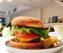 快手美味の网红牛肉汉堡复刻的做法