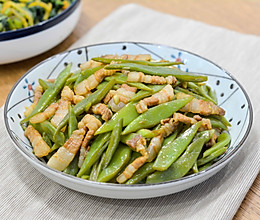 肉片炒豆角的做法