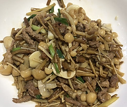 金针菇炒肉丝的做法