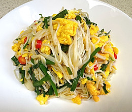 清爽又下饭～金针菇炒饭的做法
