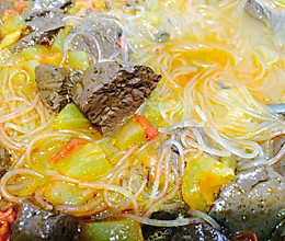 三味粉丝儿炖鸭血的做法