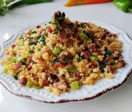 榨菜辣酱肉炒饭的做法