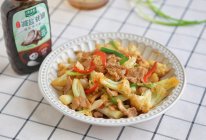 #万物皆可搭#适合新手的家常小炒～蚝油肉片炒花菜的做法