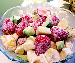 水果酸奶色拉的做法