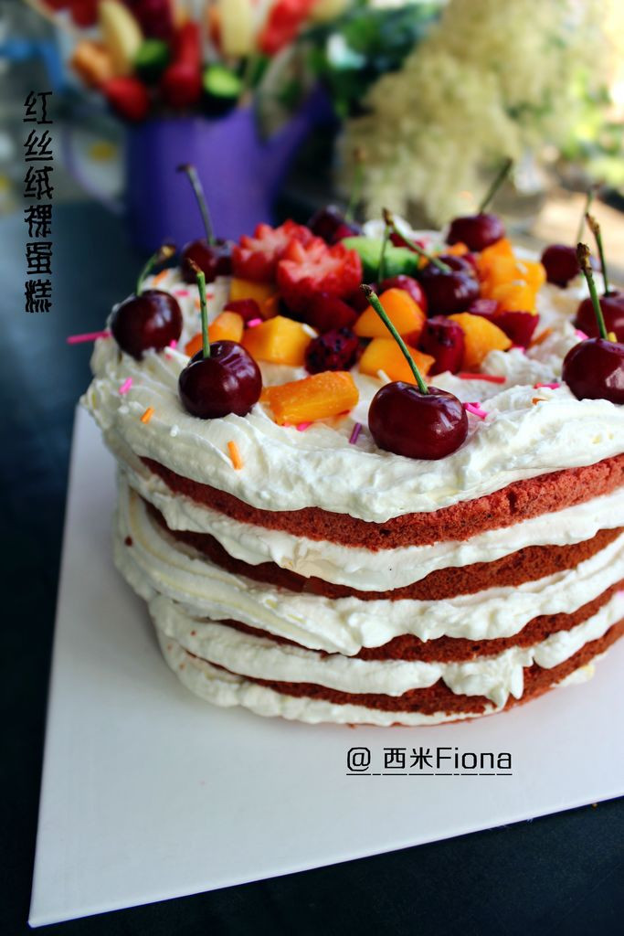 红丝绒裸蛋糕的做法