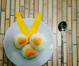 糯米团饭简单芒果糯米糍饭后甜点的做法