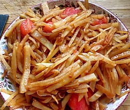 西红柿炒土豆丝的做法